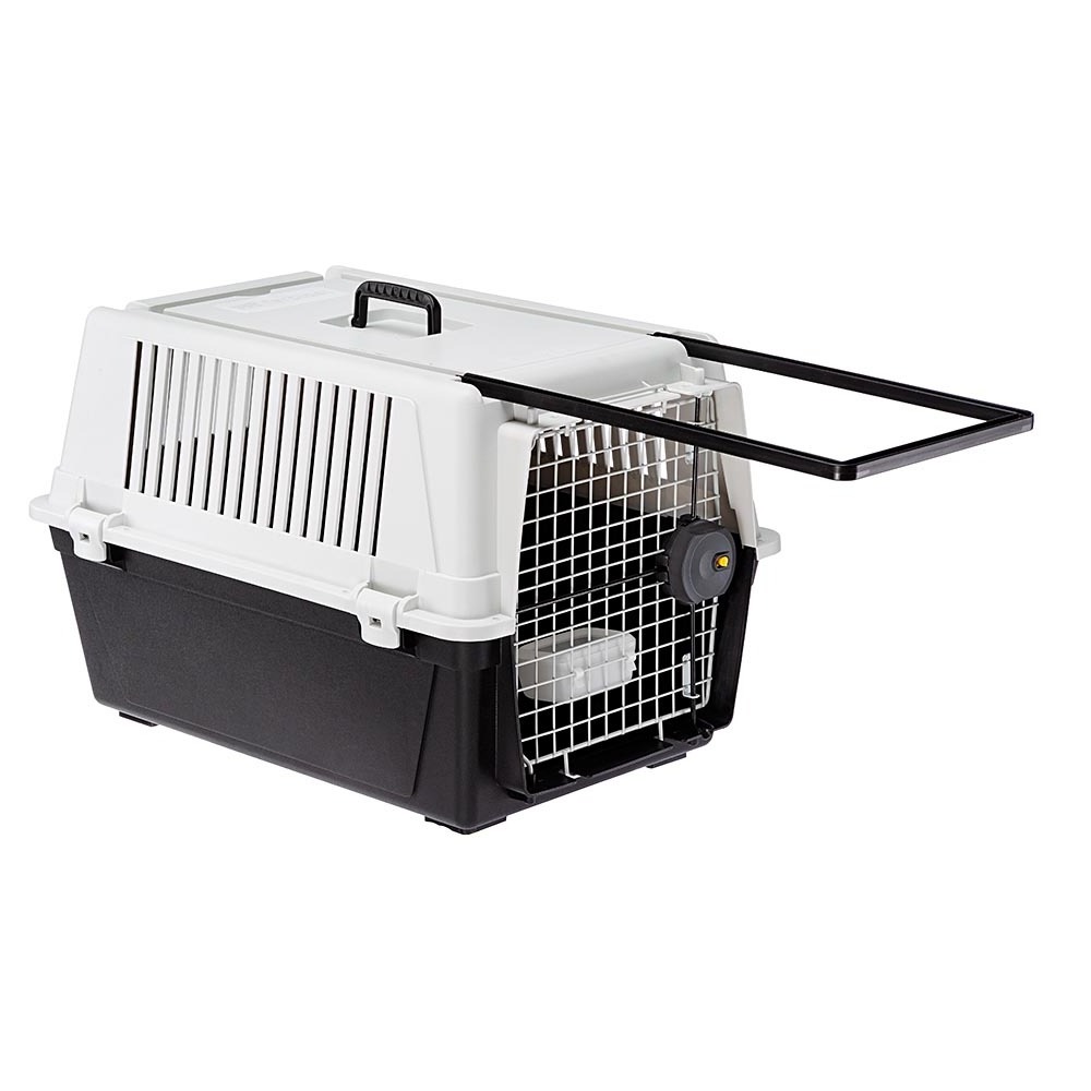 Carrier for medium dogs ATLAS 40 PROFESSIONAL with bowl, safety closure system, aeration grids