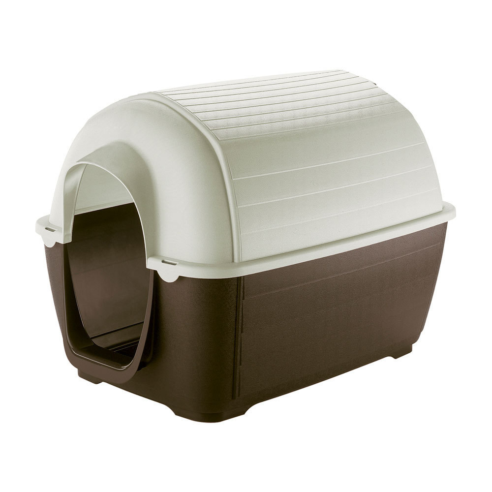 Ferplast Outdoor dog house KENNY 03 made of thermoplastic resin, Liquid drain system, Ventilation grill,Fully openable