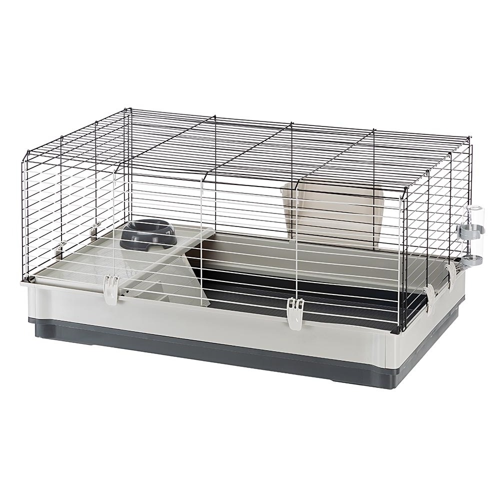 Ferplast Large rabbit cage KROLIK LARGE Guinea Pigs Small pet home Accessories included 100 x 60 x h 50 cm Green