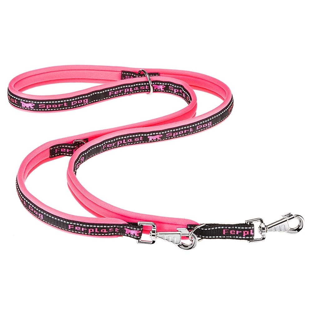 Ferplast Dog training lead SPORT DOG GA25/200, Padded, Reflective, 25 mm x L 200 cm  Fuchsia