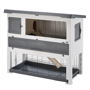 Ferplast Rabbit Hutch GRAND LODGE 140 PLUS for Guinea Pigs with double-floor for outdoor, Accessories Included