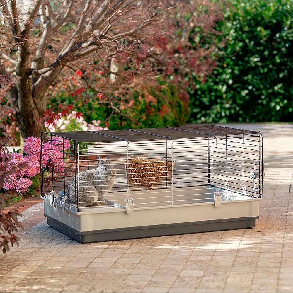 Ferplast Large rabbit cage KROLIK LARGE Guinea Pigs Small pet home Accessories included 100 x 60 x h 50 cm Green