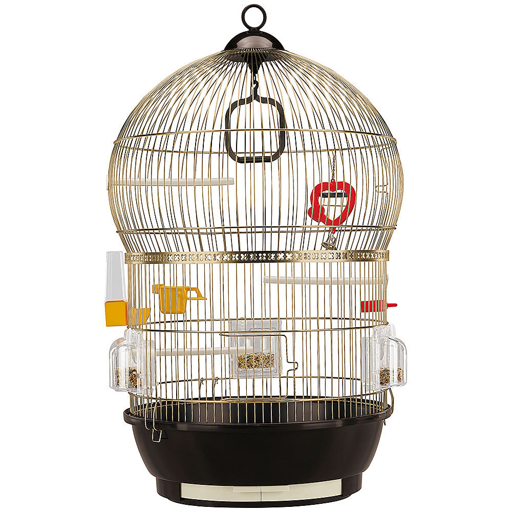 Ferplast Cage BALI Antique Brass for canaries, parakeets and small exotic birds with metal grill