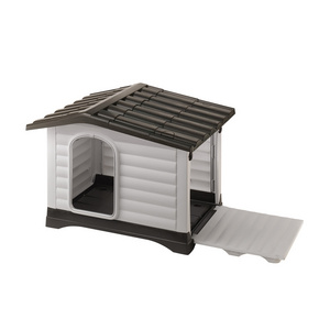 Ferplast Outdoor Dog House DOGVILLA 70 in Resistant Thermoplastic Resin Opening Side Panel