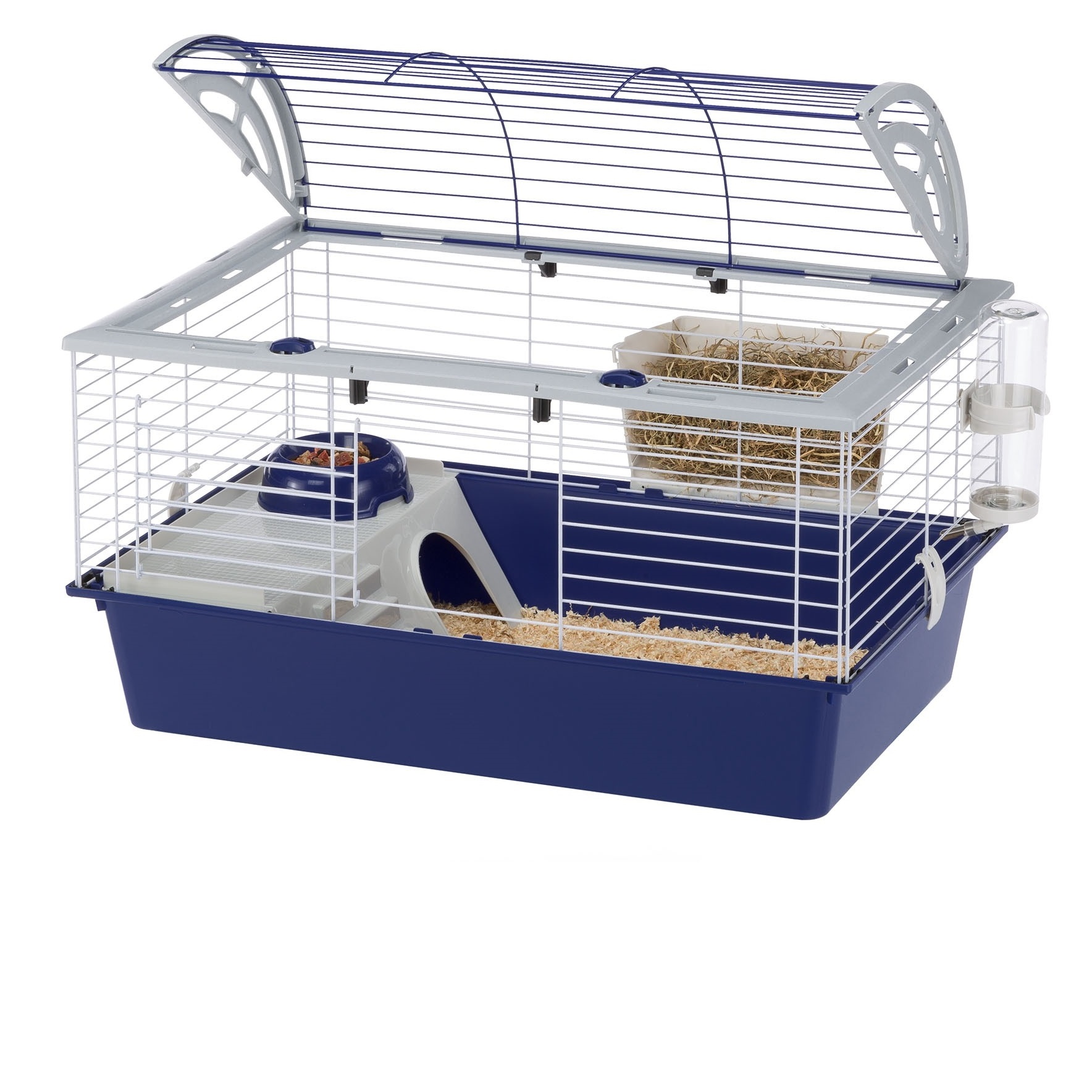 Ferplast Casita 80 Rabbit and Guinea Pig Cage, with Wide Room