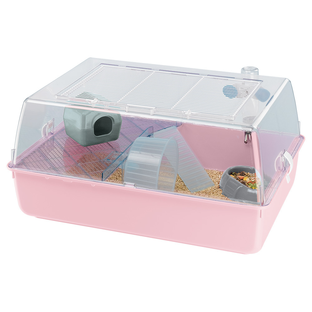 Ferplast Two-storey Cage for small animals MINI DUNA HAMSTER Ventilation grill, Transparent roof, Included accessories