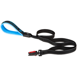 Ferplast Nylon dog lead SPORT DOG MATIC G20/120, Automatic magnetic hook, Padded, Reflective, 20 mm x L 120 cm Blue