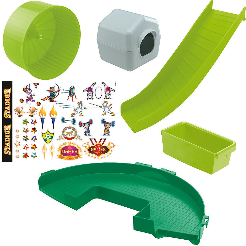 Ferplast Cage for Hamster and Mice STADIUM, colorful, accessories included