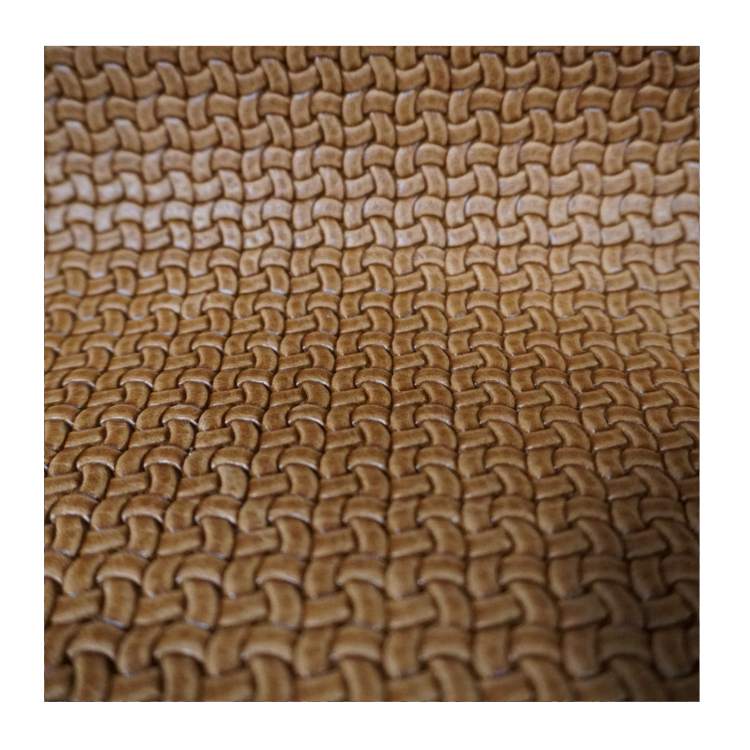 Caleido-italian real cow embossed leather Pull up effect - geometric embossing leather for hotel upholstery