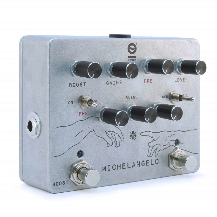 Guitar Bass Acoustic - Hand Made Guitar pedal Mchelangelo Overdrive Plus for Elettric Guitar - Made in Italy - boutique gear