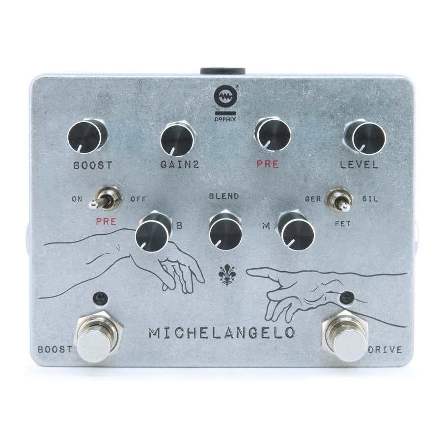 Guitar Bass Acoustic - Hand Made Guitar pedal Mchelangelo Overdrive Plus for Elettric Guitar - Made in Italy - boutique gear