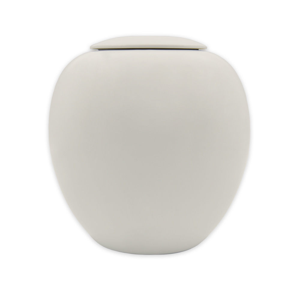 Porcelain Urns - Funeral Accessories Urn Funeral Services European Style 21x19 Cm Ceramic White/marbled 50014 Adult