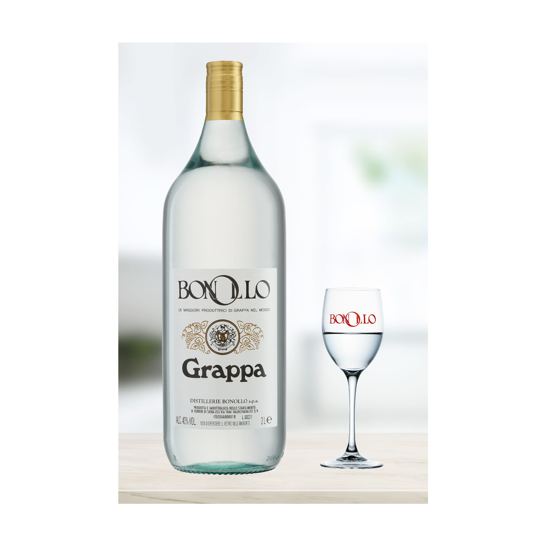 HOT SALE ITALIAN GRAPPA IN 2 LT BOTTLE AT 40% ALC.VOL. CLASSIC WHITE SPIRIT IDEAL FOR MIXOLOGY