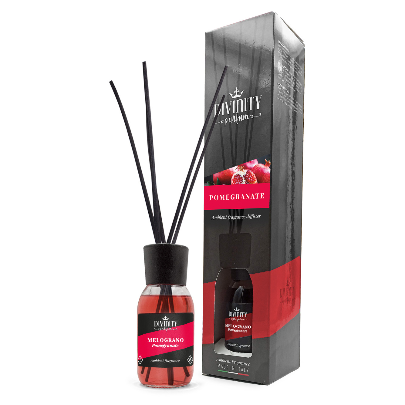 High quality Italian reed diffuser exclusive line Pomegranate scent 125ml home fragrance