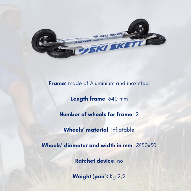 Premium Italian Quality Ski Rollers for Every Road Ski Skett CROSS SKATING ideal for Path Skiing