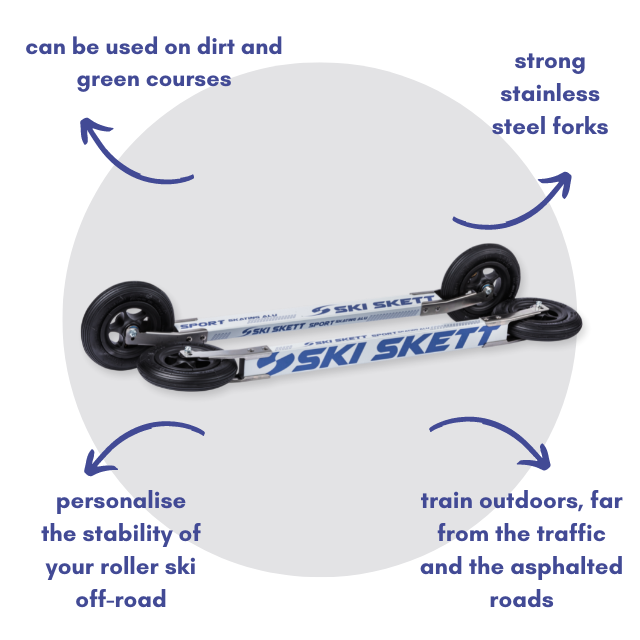 Premium Italian Quality Ski Rollers for Every Road Ski Skett CROSS SKATING ideal for Path Skiing