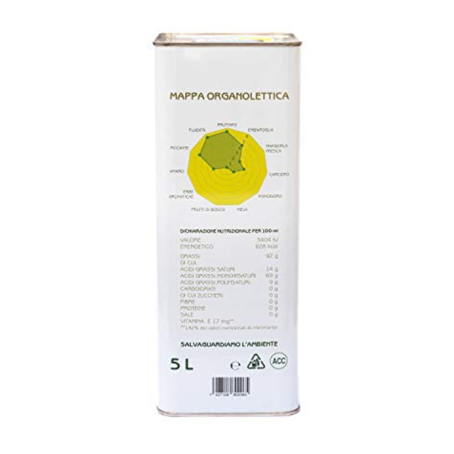 Hot Selling 100%  Purity Italian Quality Cold Extracted Sweet Taste Extra Virgin Olive Oil 5L Tin