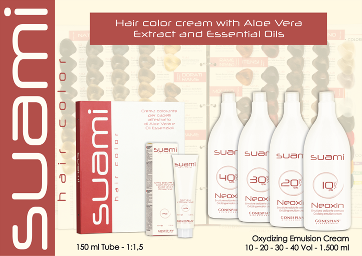 Hair color cream 150ml tube aloe vera essentials oil best italian quality 85 colors suami color 8.0