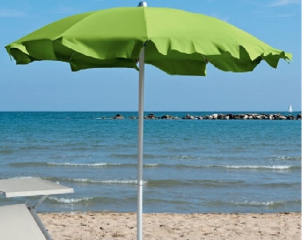 Italian High Quality Beach Parasol Polyester High Anti UV Colour Coat Centra Aluminum Pole