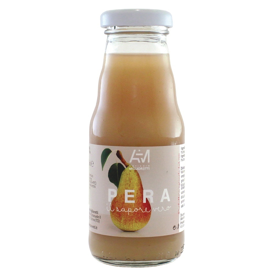 High quality organic pear juice 100% of fruit made in italy 200ml