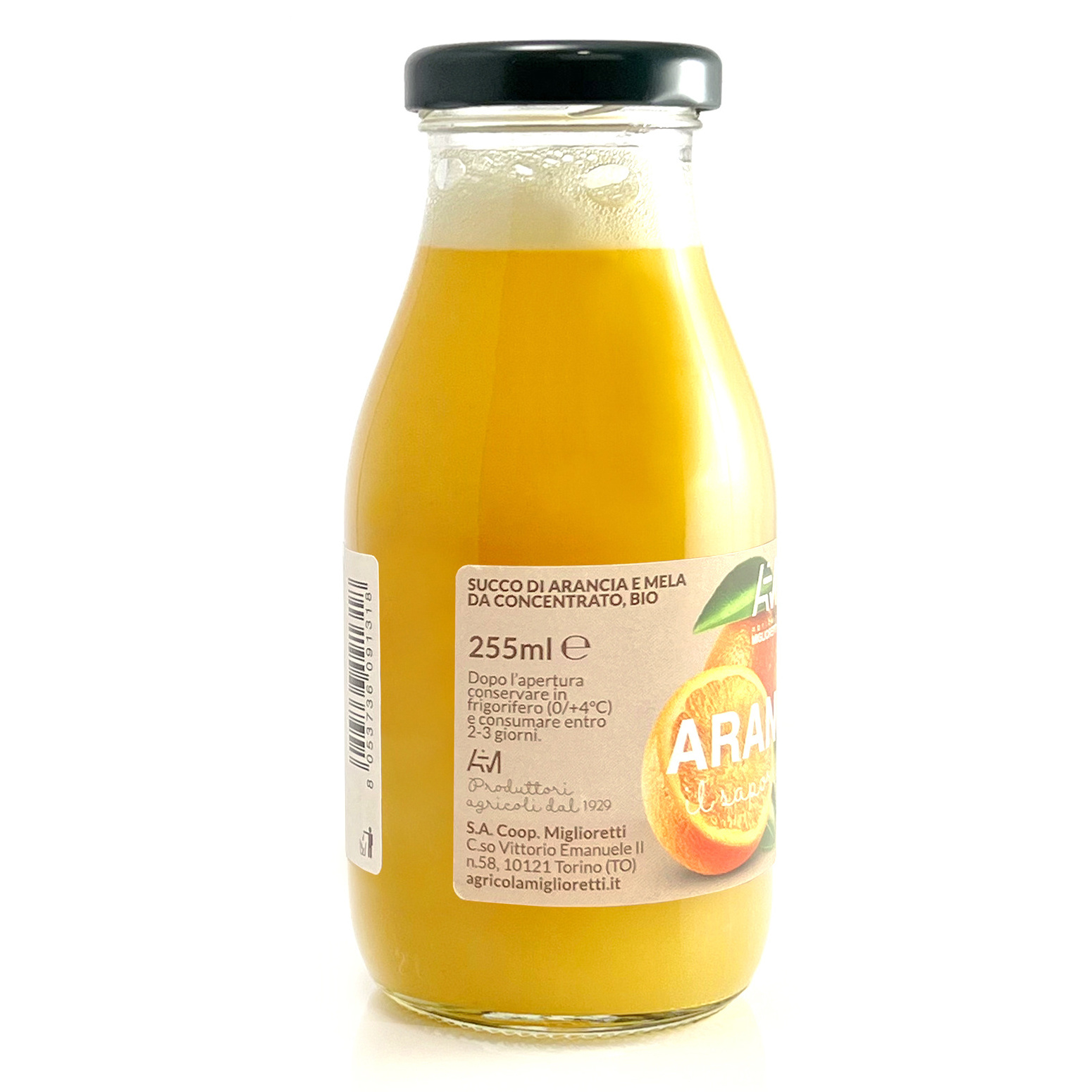 Orange Juice 255 mL Beverage Premium Organic Fresh Fruit High quality organic  orange juice100% of fruit made in italy