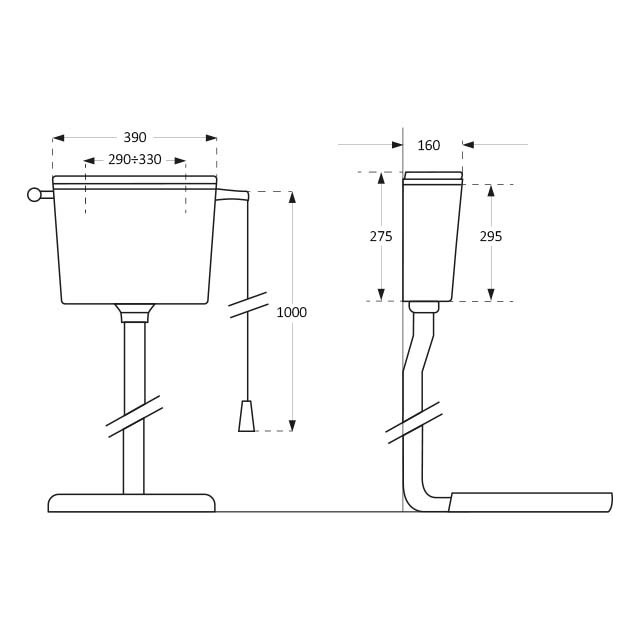 High Quality Italian Water Tank Toilet Type Of Upper Cistern External High Level Water Saving Flush Tanks