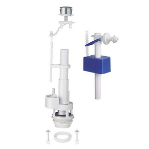 High Quality Italian Brand Single Flushing Toilet Flush Valve By Mechanical Pushing Flush Bottom Valve