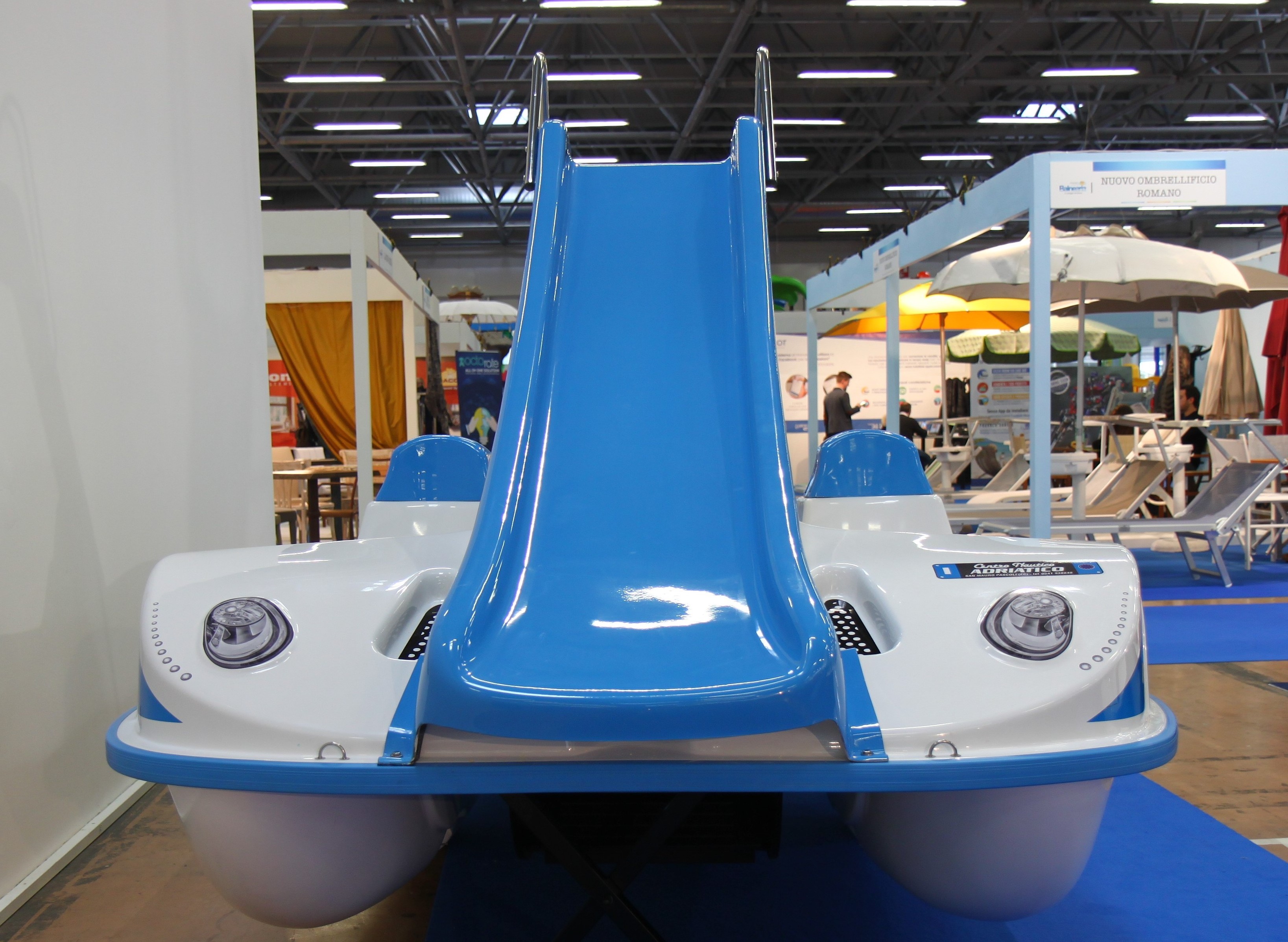 High italian Quality fiberglass MAXI SLIDE 5 person pedal boat CAPRI FORMULA  for kids and adult