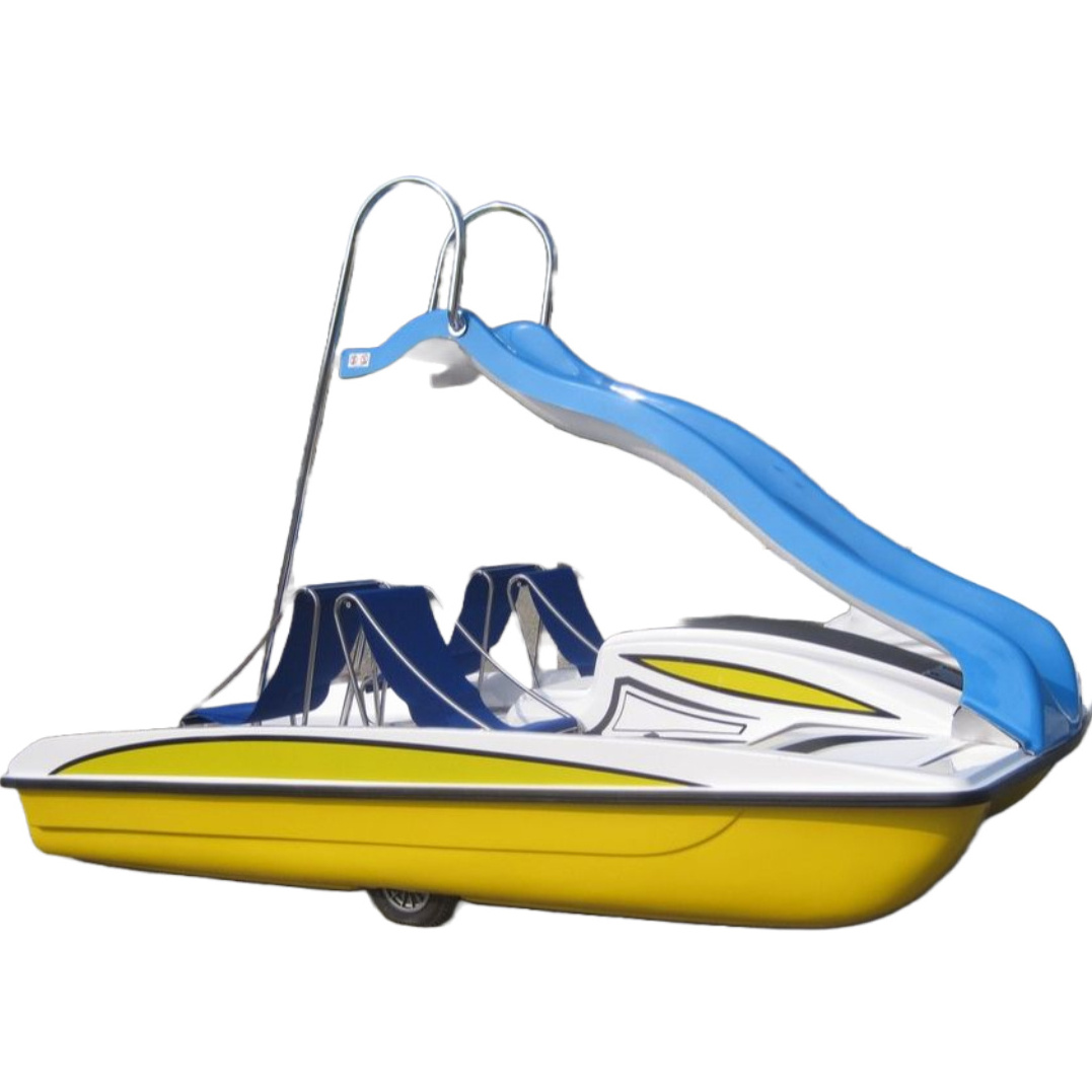 High italian Quality fiberglass WAVE SLIDE 5 person pedal boat CAPRI BEACH  for kids and adult