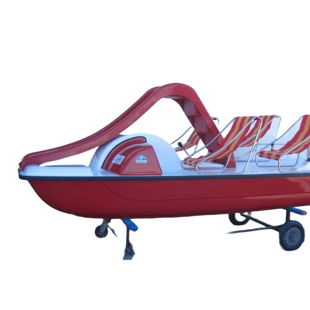 High italian Quality fiberglass FRONT SLIDE 5 person pedal boat CAPRI L  for kids and adult