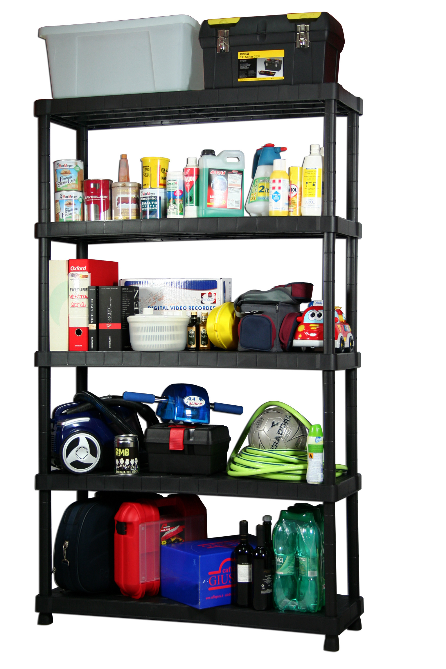 High Quality Plastic Shelving Storage Stacking Rack Quality Guaranteed Plastic Shelf Unit 5 Layer furniture display racks