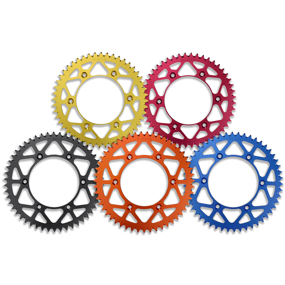 Motorcycle transmission Offroad ergal rear sprockets spare parts made in Italy into motorvalley zone Bologna (Motogp supplier)