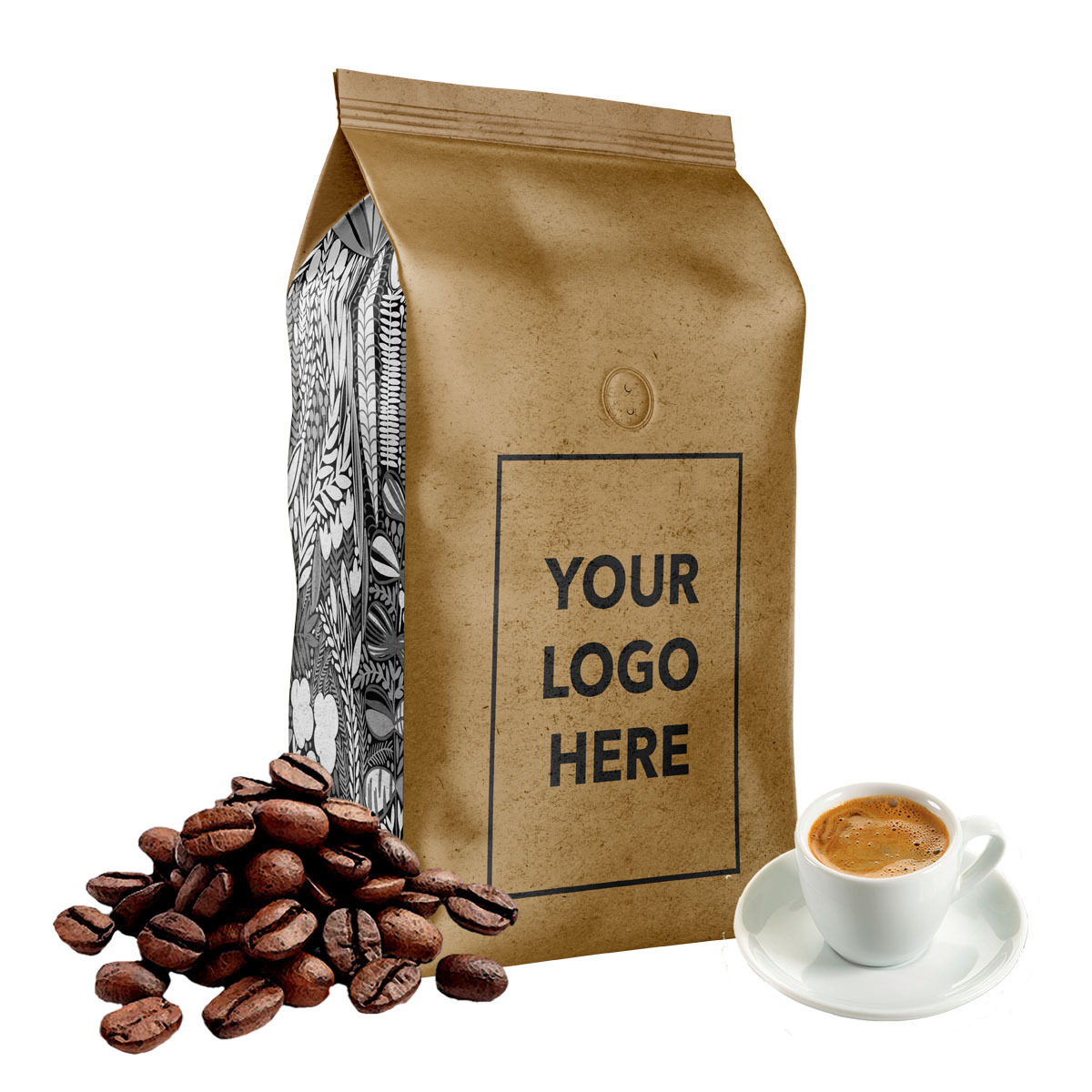 Premium Italian Roasted Coffee Beans, Private Label available, 250g/1kg formats, low MOQ-top price, 10x coffee blend available