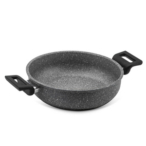 PLANETA Made in Italy diam 28 cm non-stick re-cycled aluminum stone effect color spray coating deep pan 2 h for cooking