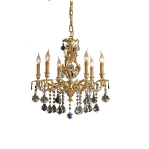 6-LIGHT CHANDELIER MADE IN ITALY  IN ANTIQUE  GOLD FINISH TOP QUALITY  crystal chandeliers ceiling luxury