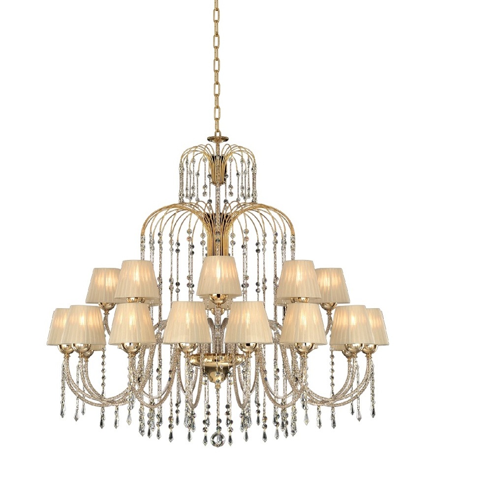 HIGH QUALITY MADE IN ITALY  24-LIGHT  CHANDELIER GOLD FINISH