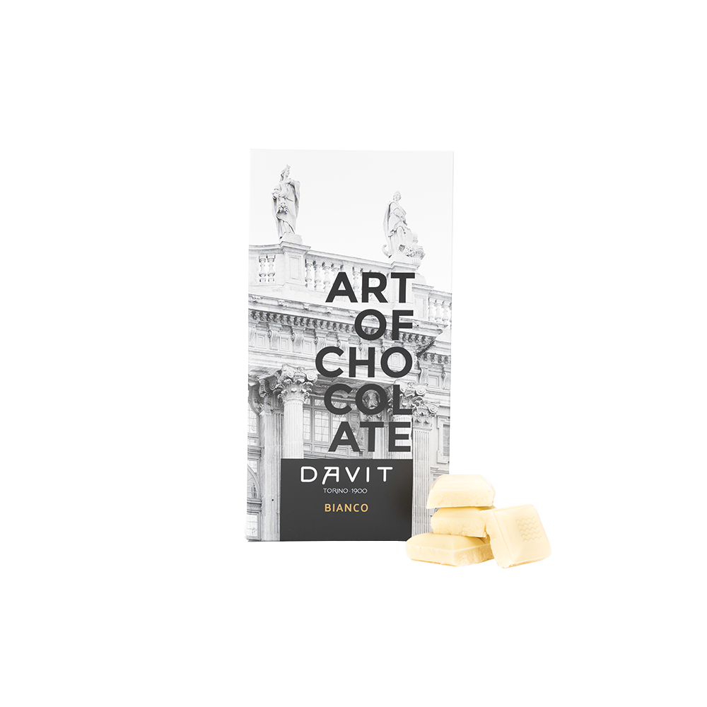 Premium Italian artisanal made 100 g white chocolate bar