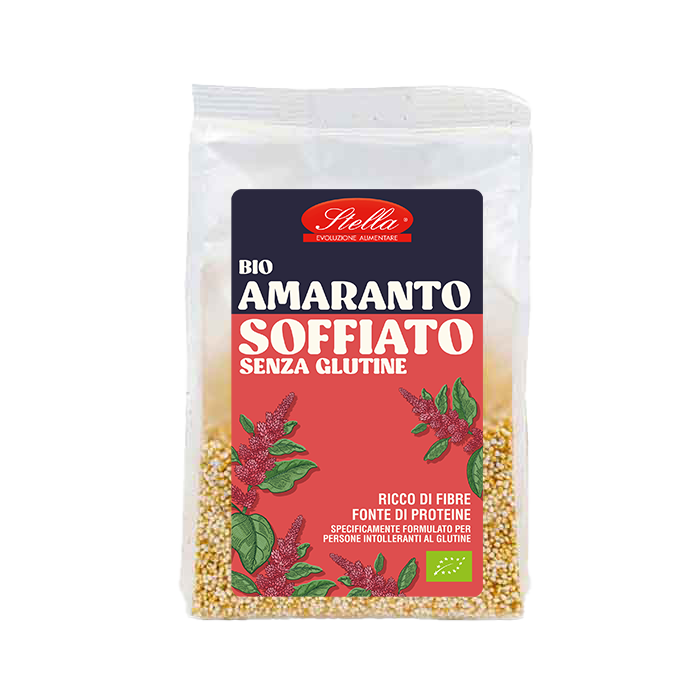 Puffed Amaranth Organic Bio Gluten Free Cereal for Breakfast Sweet Snack Italian High Quality Product