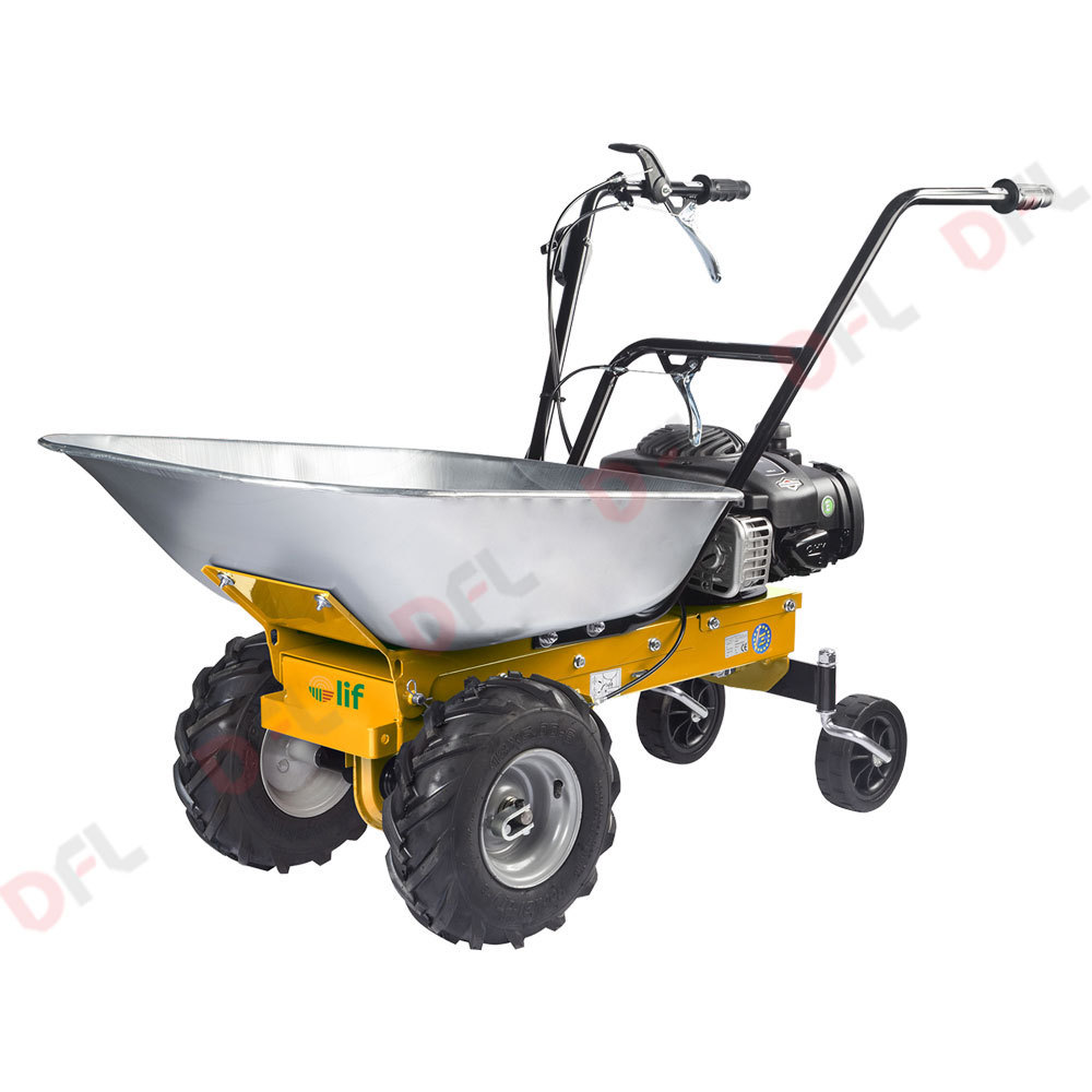 High Quality Metal Tray Four-Stroke Engine Wheelbarrows With Pneumatic Wheel For Carrying Heavy Loads