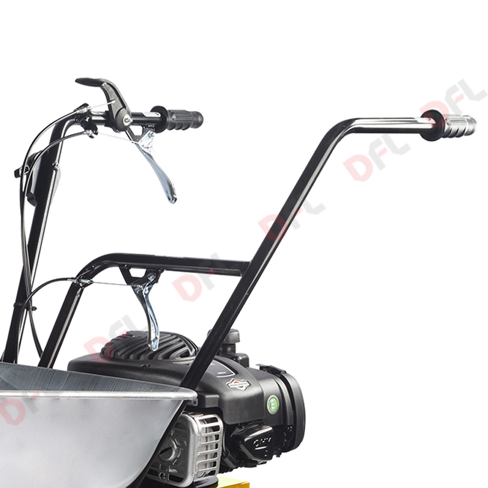 High Quality Metal Tray Four-Stroke Engine Wheelbarrows With Pneumatic Wheel For Carrying Heavy Loads