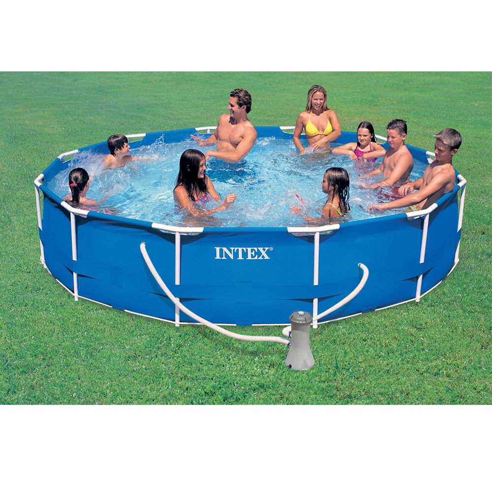 Hot Sell Blue Color Free Standing Round Swimming Pool With Galvanized And Painted Steel Frame For Sale