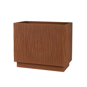 Top quality made in Italy rotomoulding rectangular High Rectangular Planter NATURALIA cm 55x35x55h Corten