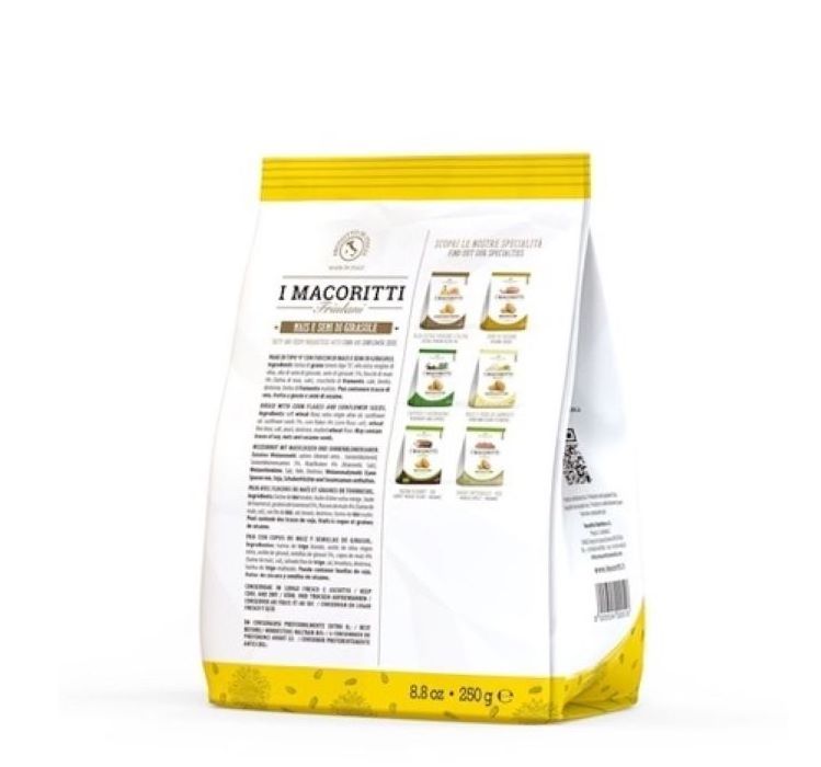 I MACORITTI BREADSTICKS: premium Italian quality original mini breadsticks with corn flakes and sunflower seeds