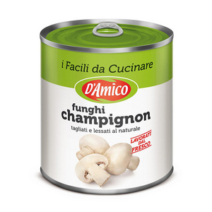 Best quality Canned Mushroom Slice D'Amico gr. 800 Canned Vegetable Mushroom in brine Champignon in tin 100% Italian Product