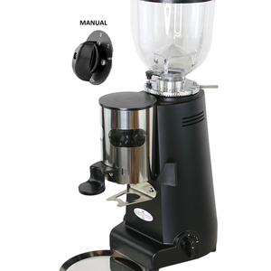 QUALITY ITALIAN PROFESSIONAL COFFEE GRINDER DOSER MANUAL FOR CAFES HORECAFLAT BURRS 83mm BLACK