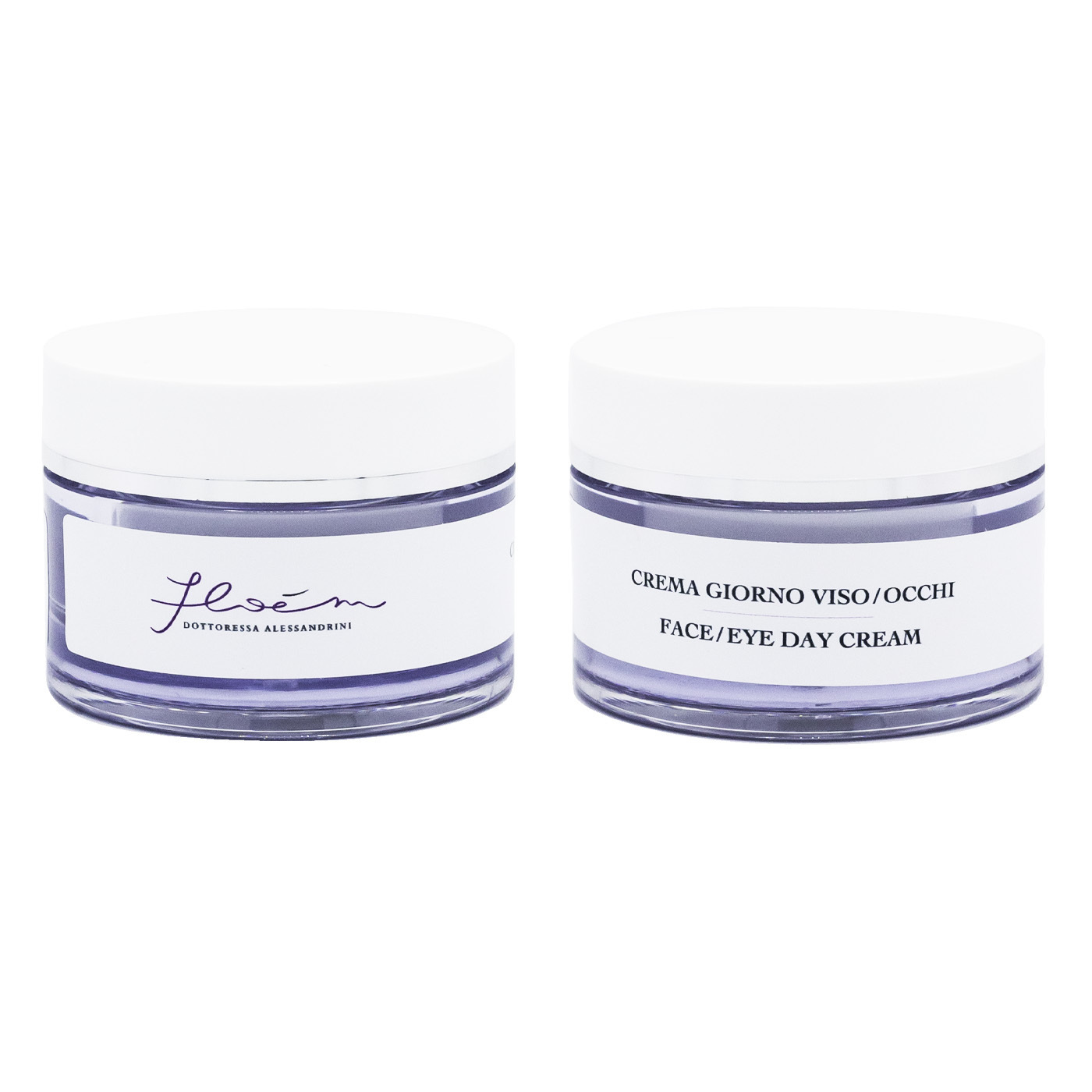 High Quality Made in Italy Day Cream for Face and Eyes Moisturizing Floem UVA UVB Protection Against Wrinkles 50 ml