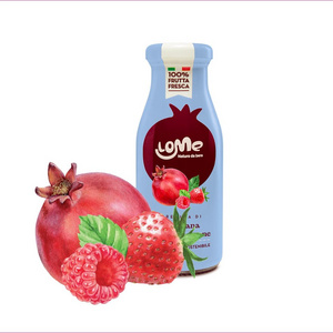 200ML Pomegranate Juice with strawberry and raspberry Healthy Blend Pressed from Fresh Fruit not from concentrated from Italy