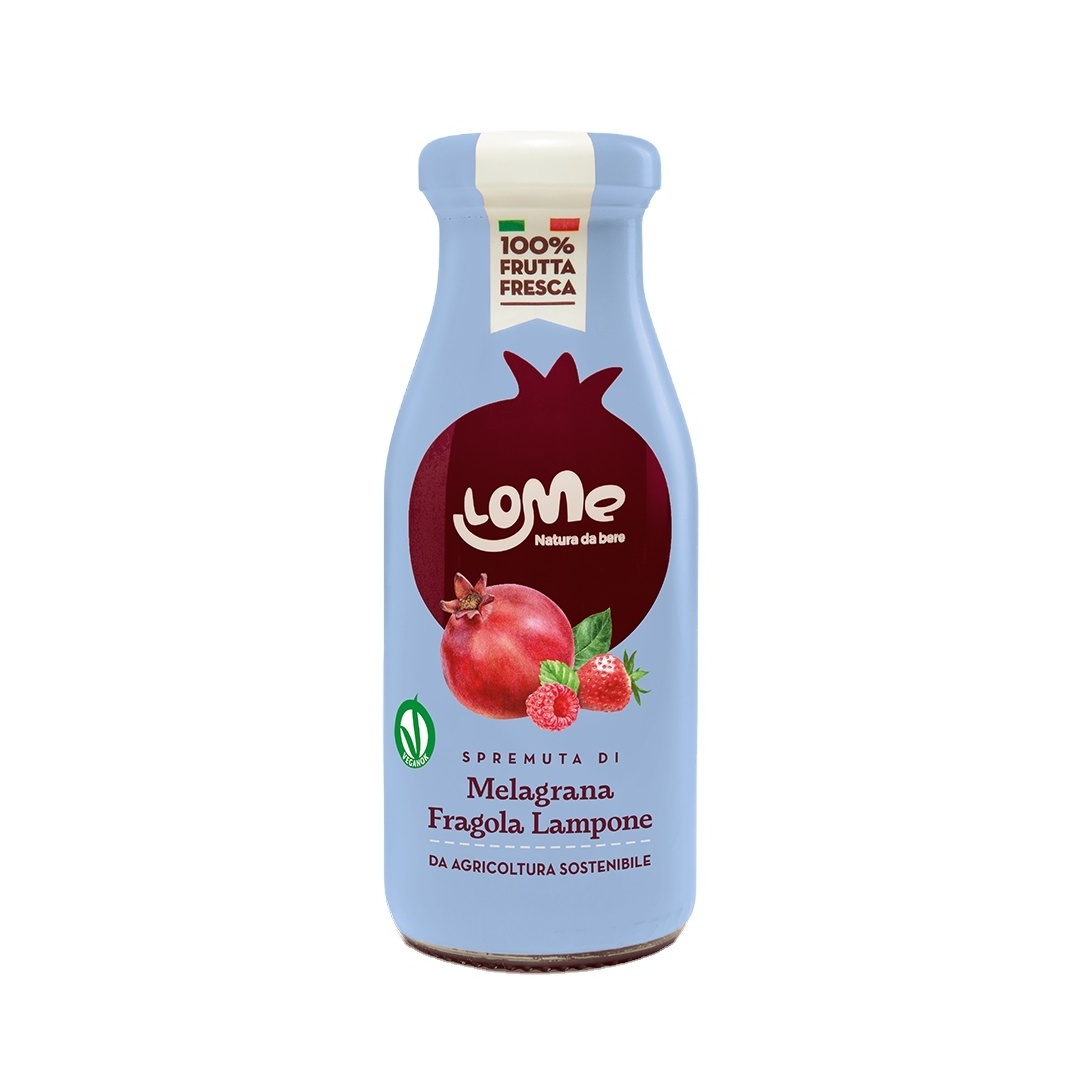 High Quality Pomegranate Juice with strawberry and raspberry 200ML not from concentrated fresh drink from Italy