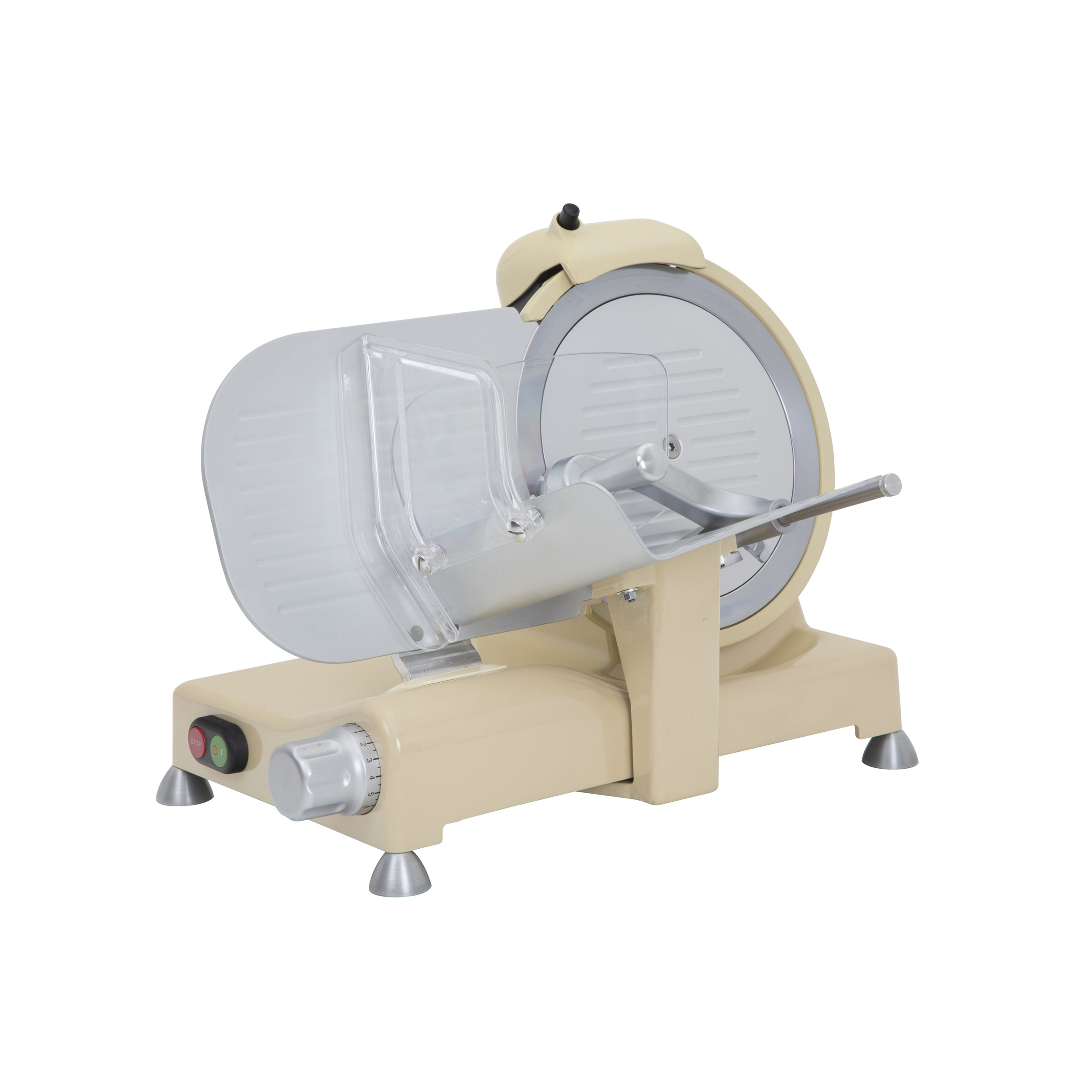 Ivory 250 mm. Manufacturer Italy Luxury  Household Slicer Washable  Easy Clean System For Cutting Meat Cheese Vegetables