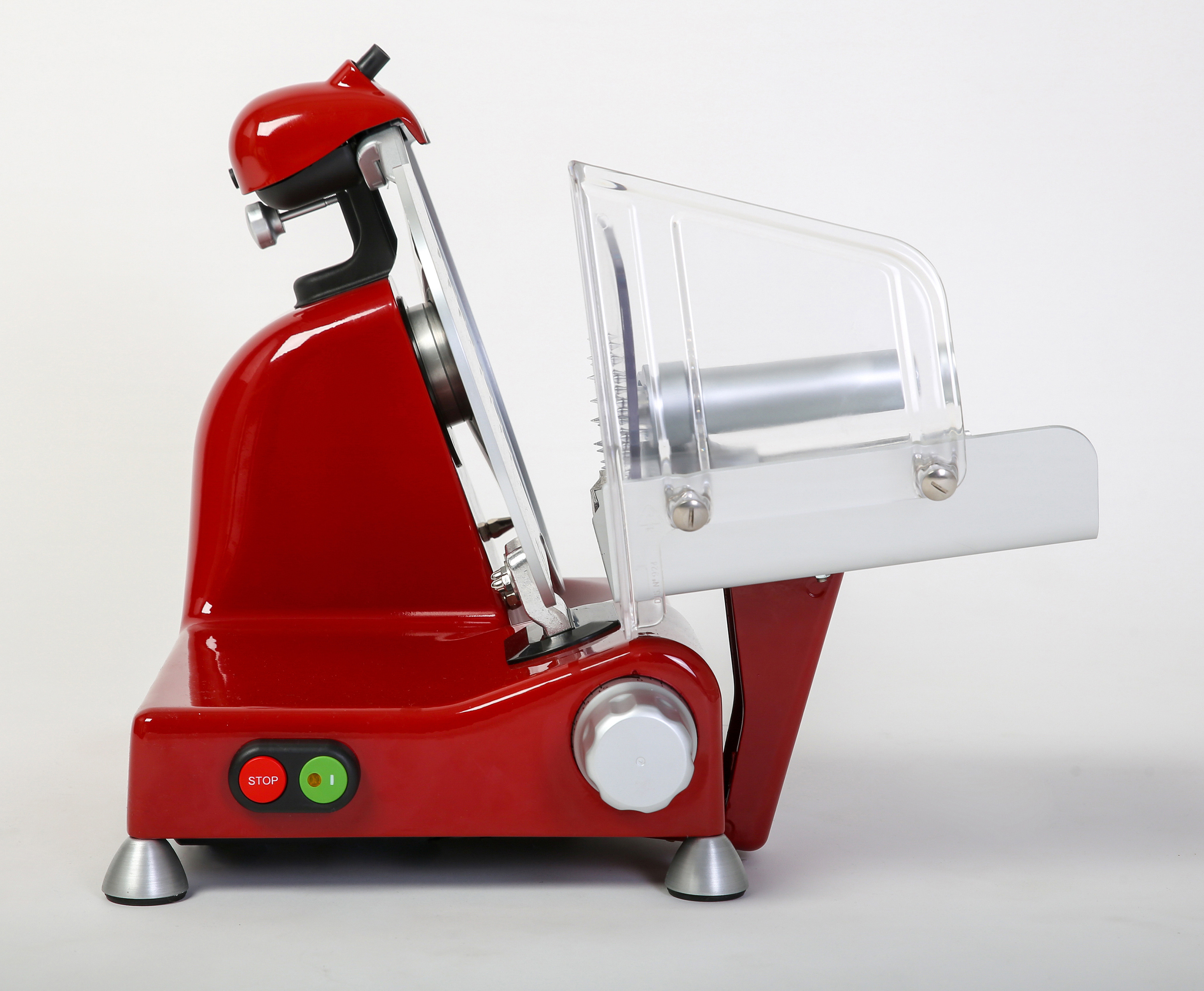 Red 250 Mm. Special Luxury Red Electric Household Slicer Upper And Lower Cover For Cutting Meat Cheese Vegetables